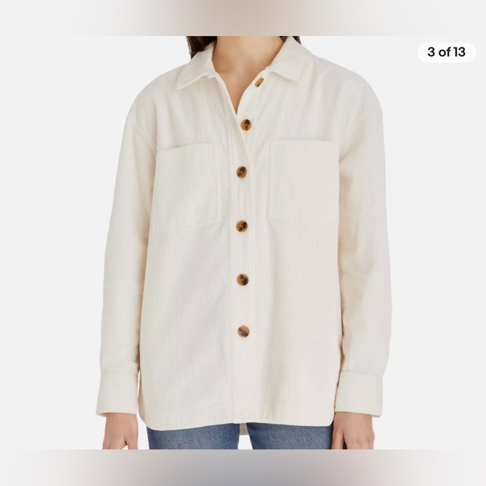 Madewell Kentwood Corduroy Oversized Shirt Jacket size small